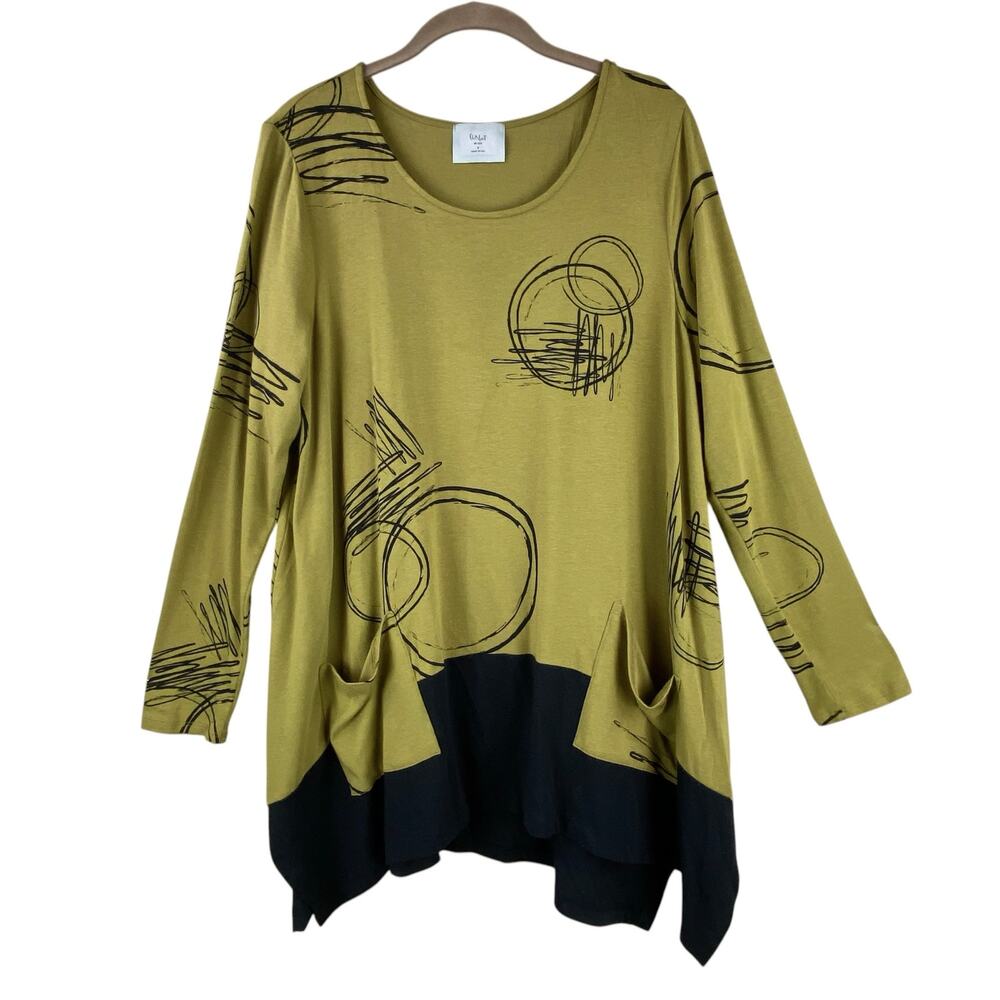 Chalet Art To Wear Tunic Top Size S Boho Oversized Relaxed
